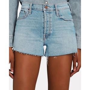 Mother Denim Scrapper Cut Off Fray Jean Shorts in Camera Obscura 28